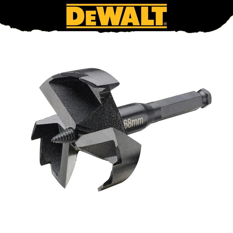 DEWALT DT4586 Self Feed Wood Drill Bit 68MM Anti-slip Shank 3 Sharp Cut Edges 3X Blades Bit Tool Attachments