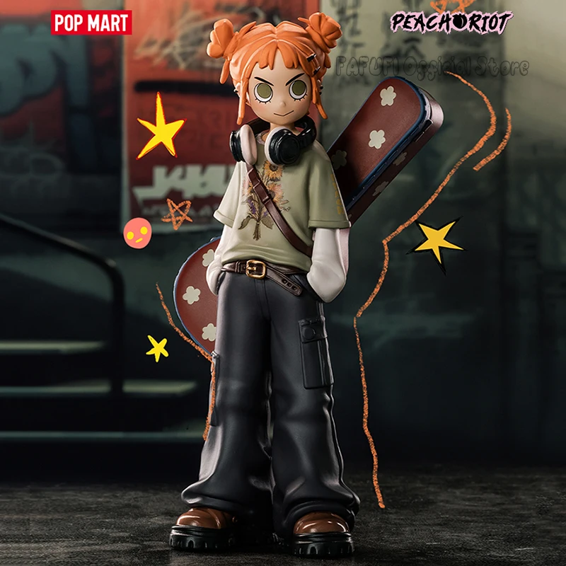 

POPMART Peach Riot Rise Up Series Anime Action Figure Guess Bag Ornament Figurines Home Decor Desktop Dolls Model Girls Gift