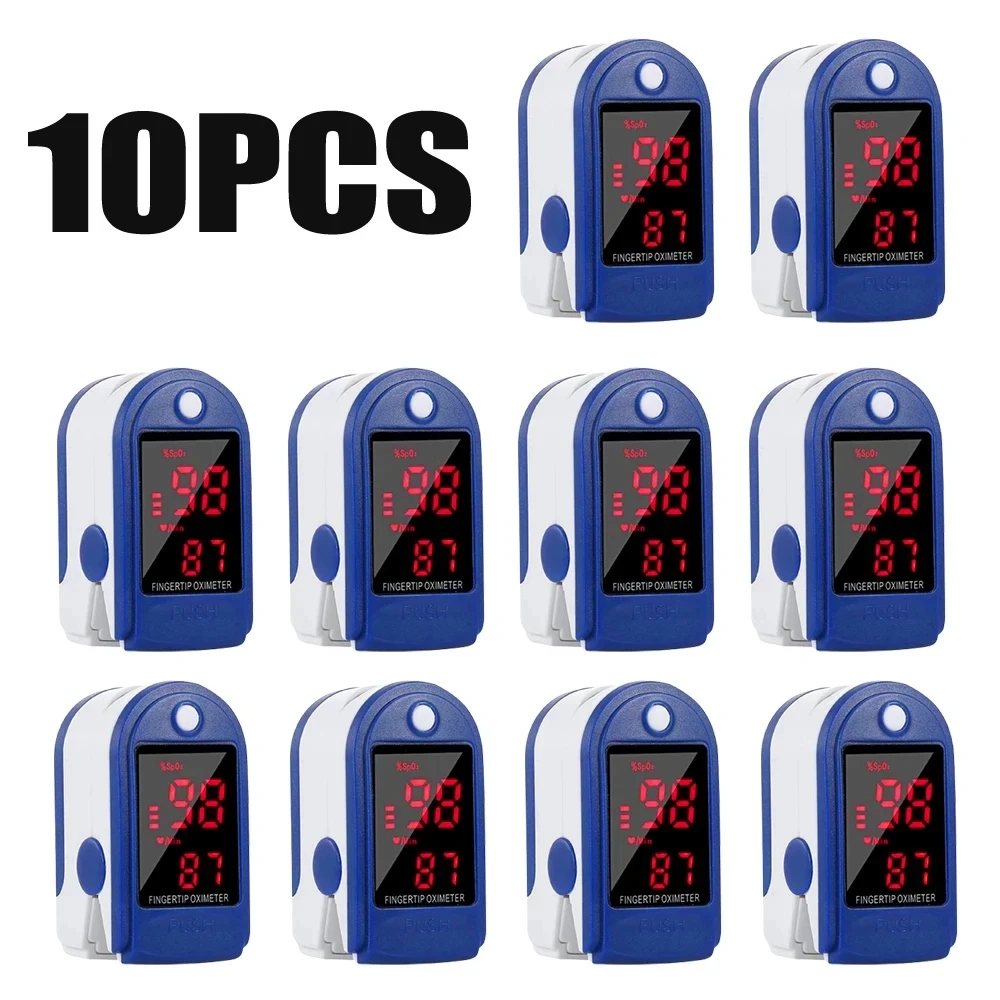 

10PCS Digital Fingertip Pulse Heart Rate Pulsioximetro LED Tensiometro Blood Oxygen Meter SPO2 De Pulso Dedo Saturation Oximeter