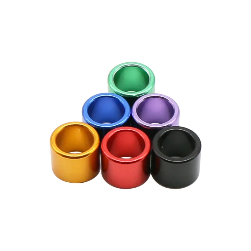 100 Pcs ID 8mm Height 9mm 6 Colors  Straight Unnumbered Aluminum Pigeon Bird Foot Ring Outdoor Flight Training Competition Carry