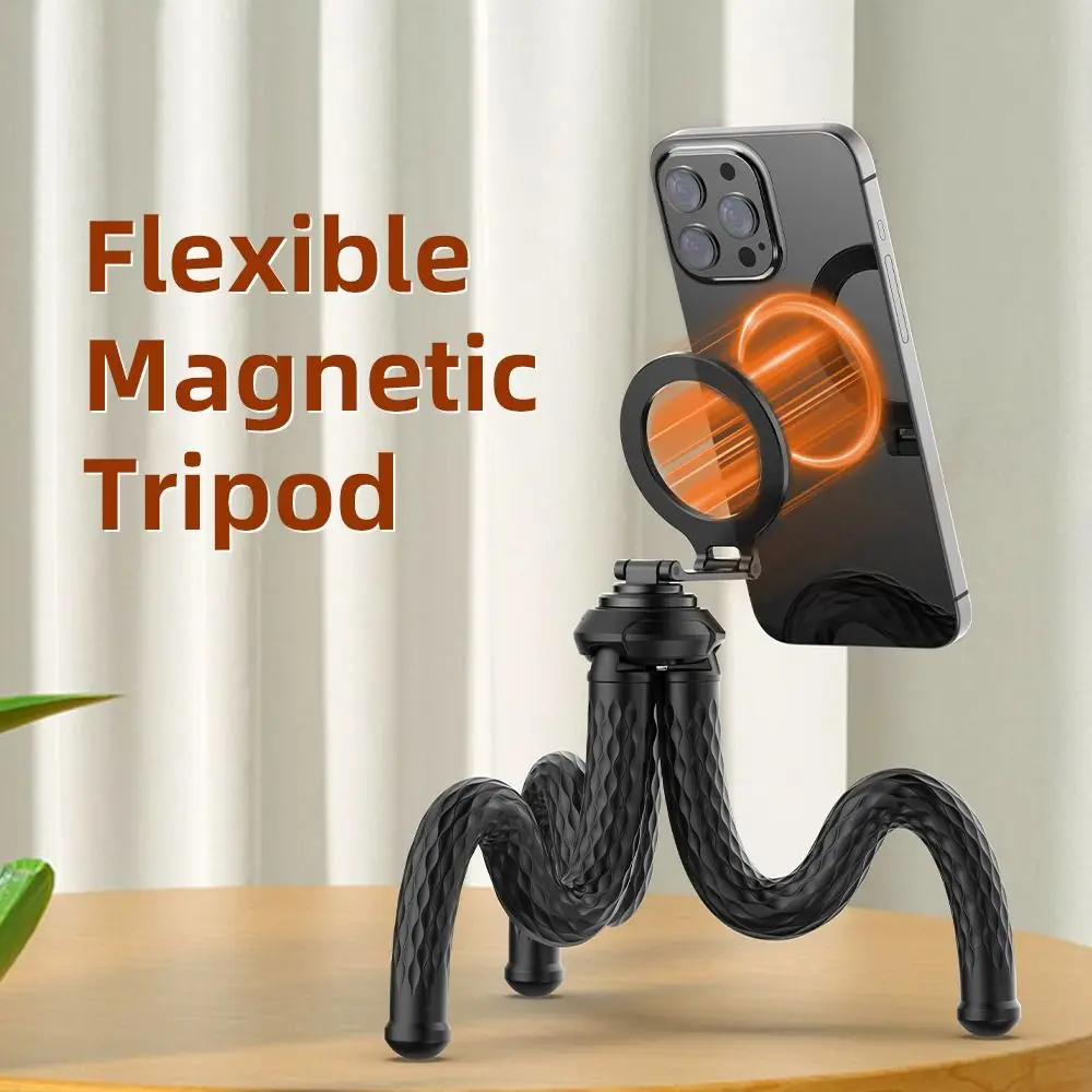 

Portable Magnetic Octopus Phone Tripod Flexible Stable Action Camera Tripod Quick Release Durable Mobile Stand Mount