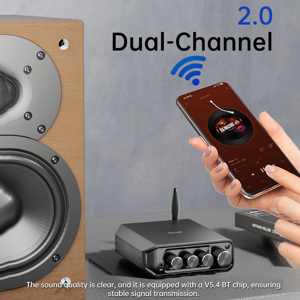 

YS-LP3 2,0 двухканальный цифровой усилитель BT V5.4 плата 50 Вт * 2 Hi-Fi стерео цифровой усилитель TPA3116 Hi-Low регулируемый DC 12-24 В