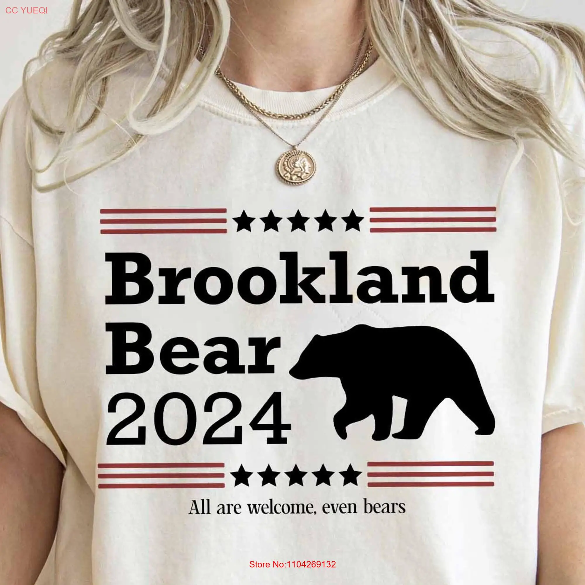 Brookland Bear Comeback T Shirt All are welcome even bears in D C Black Found Spotted long or short sleeves