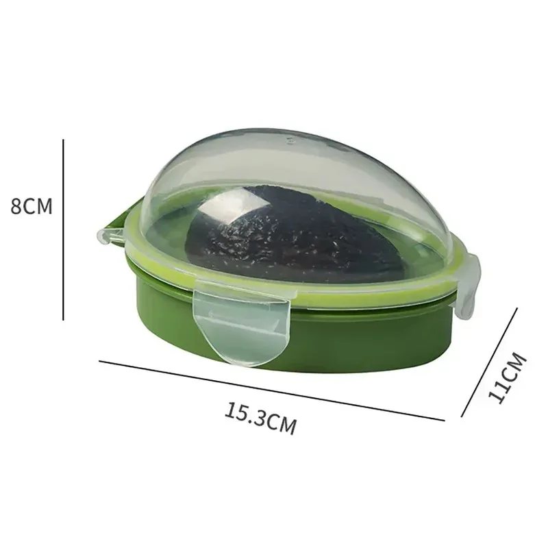 Snap-on Avocado Storage Container - Kitchen Food Crisper Box for Fruits Vegetables, Keep Fresh Longer
