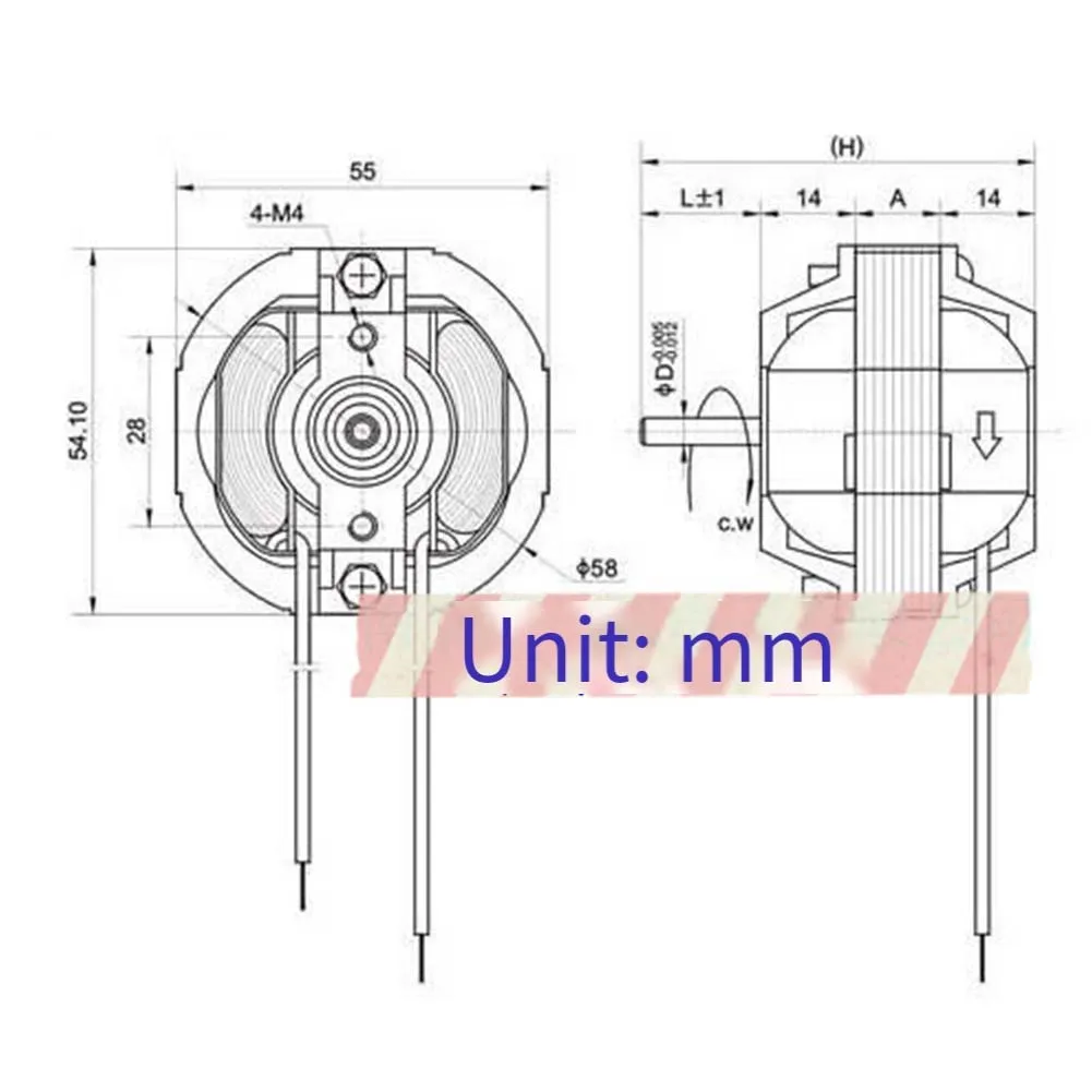 Air Cleaner Maintenance Black 220V AC Motor Ac Motor Air Cleaner Motor Enhanced Safety CW Rotation Compact Design