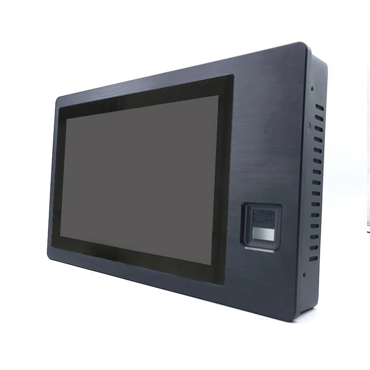 

10 Inch Wall Mount Industrial Touch Panel PC POE Interface Powered Win10 Tablet with Fingerprint Scanner for Office Attendance
