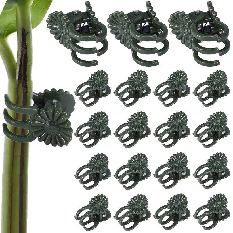 20/50/100PCS Plant Clips Vine Clamp Plant Support for Grafting Tomato Butterfly Orchid Flowers Clip Garden Accessories Tools