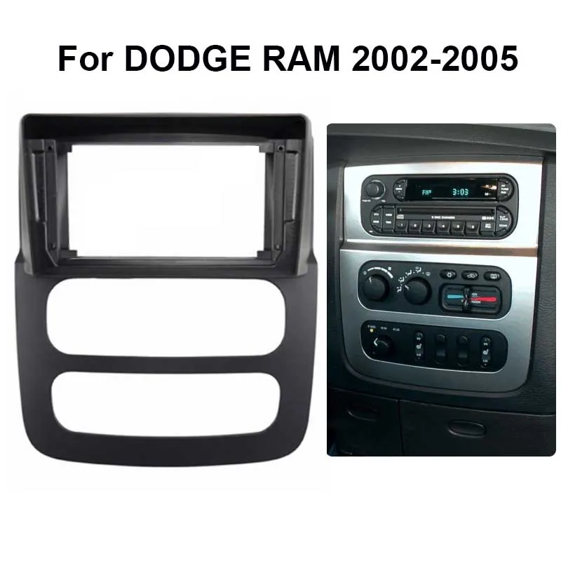 9 inch Car Radio Fascia For Dodge Ram 1500/2500/3500 2002 2003 2004 2005 Auto Stereo Dash Refit Bezel Faceplate Frame Kit