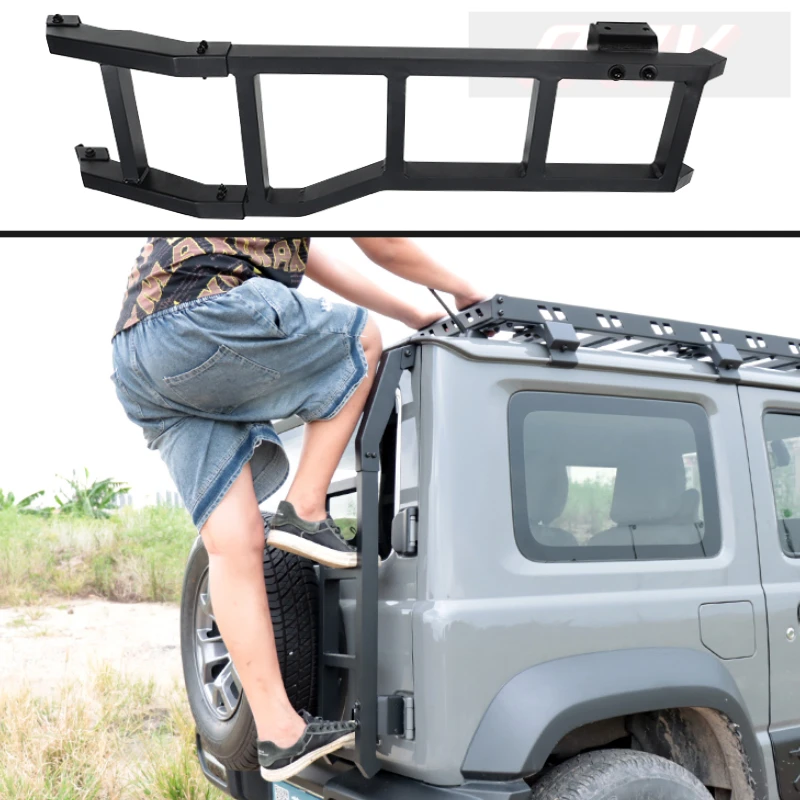 

For SUZUKI Jimny JB64 JB74 Off Road 4x4 Car Accessories Aluminum Tailgate Climbing Ladder Tailgate Climbing Luggage Rack Ladder