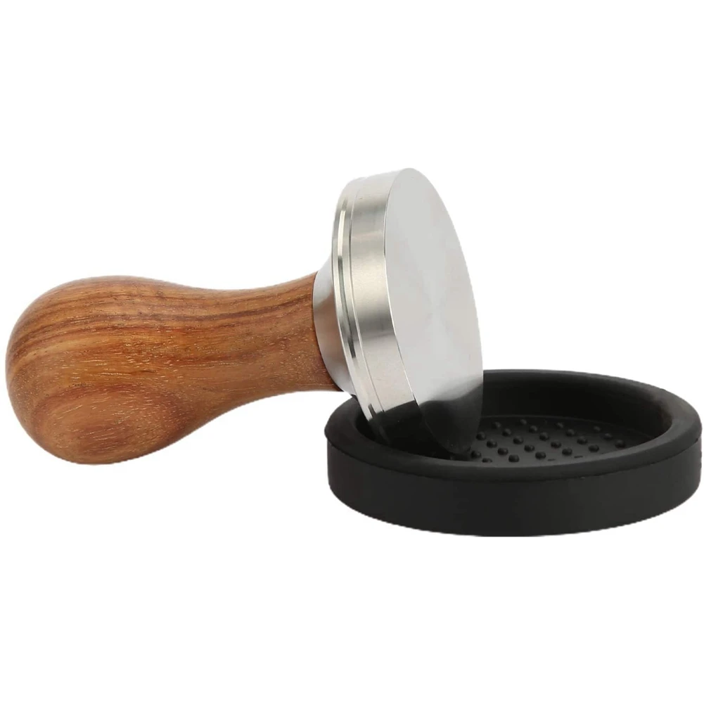 Coffee Tamper Set, Espresso Coffee Tamper, Coffee Presser with Silicone Coaster Bean Powder Press Gadgets Kits, 53mm