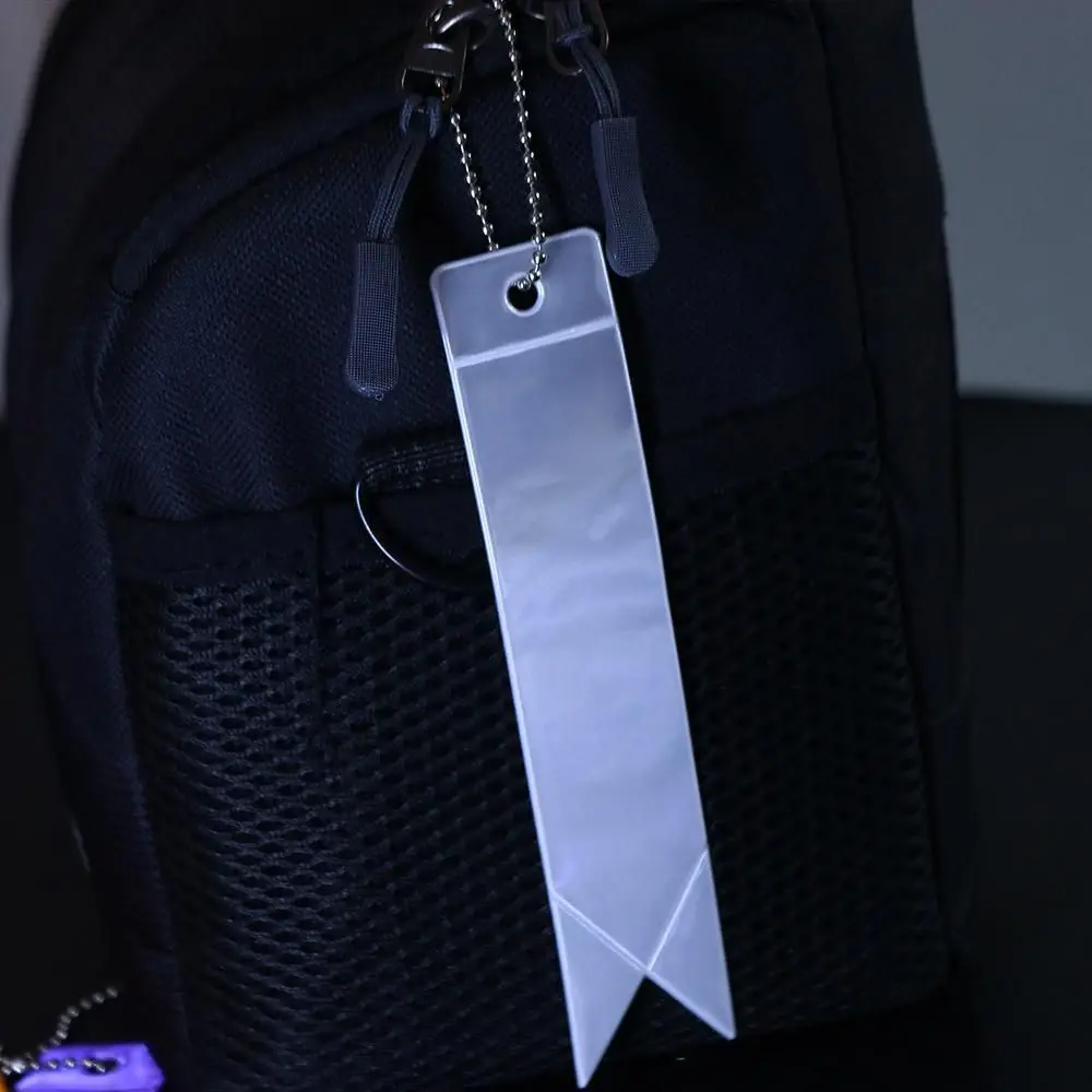 Reflective Keychains Safety Protection Bag Pendant Car Keyrings Auto Decoration Ornament Night Traffic Safety Marker Accessories