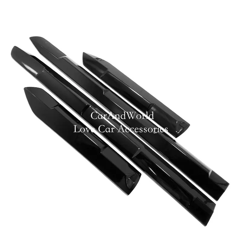 Black Chrome Body Door Side Skirt Strips Protector Cover Trims Car Garnish Accessories For Toyota Corolla Cross 2021-2024