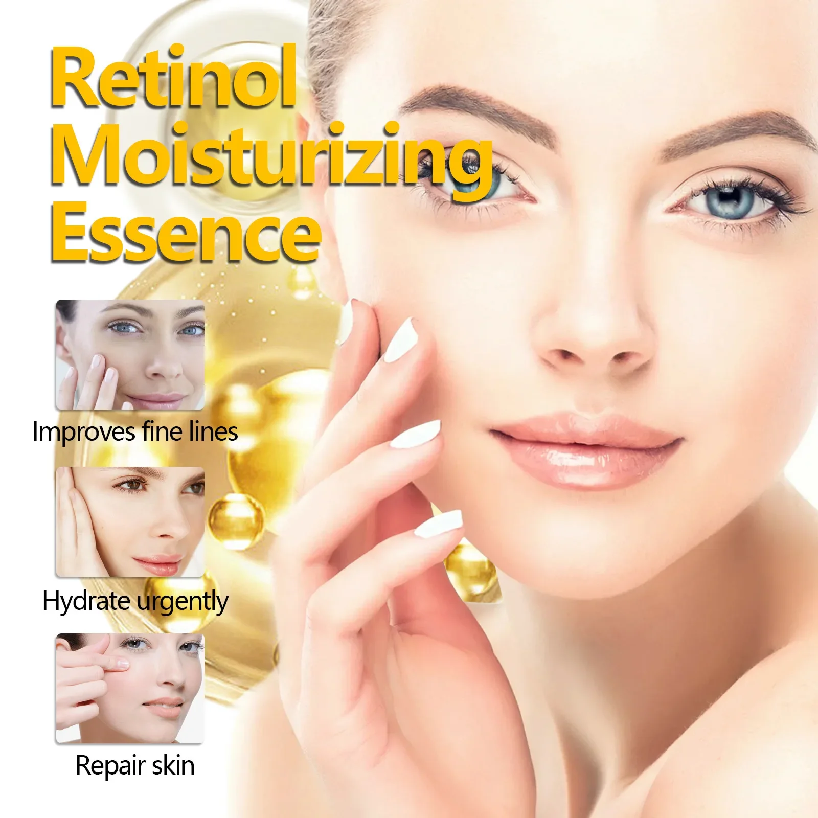 Retinol Facial Serum Anti-Wrinkle Capsule Hydrating Moisturizer Skin Firming Lifting Fine Lines Improve Skin Renewal Serum 30pcs