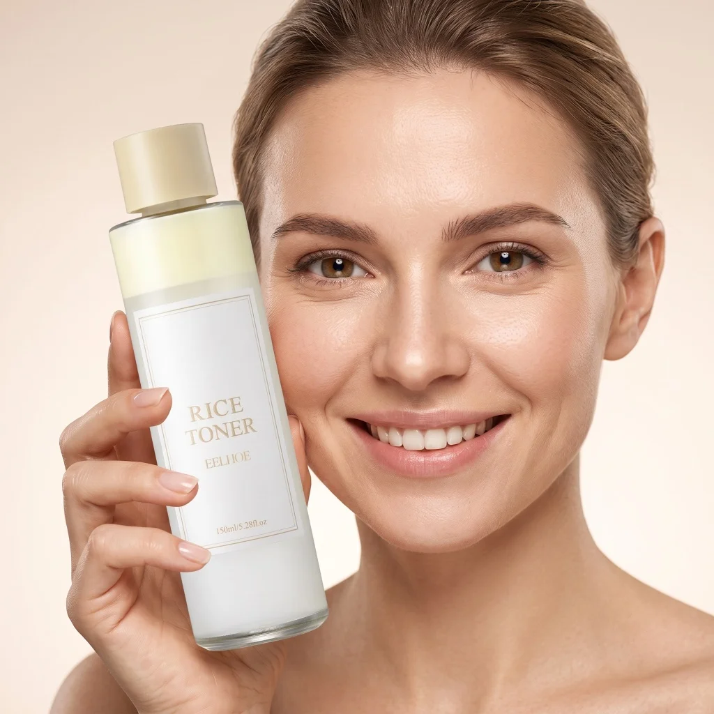 Rice Extract Hydrating Facial Toner Balance Oil Refine Pores Soften Rough Dull Skin Light Watery Quick Absorb Daily Face Care