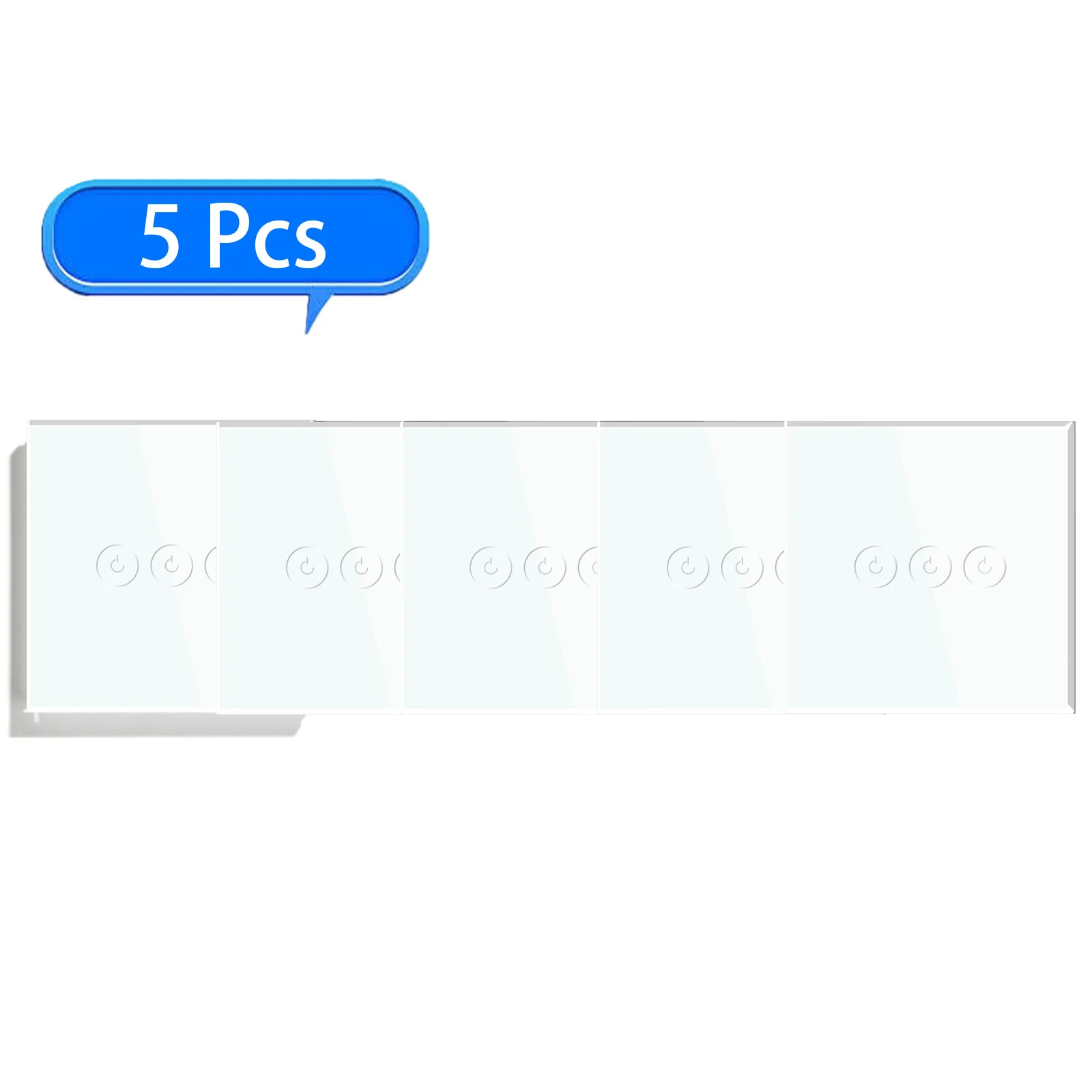 BSEED WIFI Licht Schalter Smart Tuya Wand Schalter 1/2/3Gang APP Multi-Control Treppen Schalter mit Neutral Blau Hintergrundbeleuchtung Glas