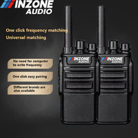 INZONE AUDIO walkie talkie, one click frequency matching, multifunctional handheld intercom, standby longer, compatible with any