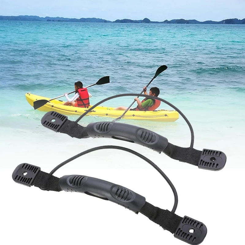 

For Outdoor Sport Accessories Kayak Canoe Boat Kayaking Handles 1 Pair Black Side Mount Carry Handle