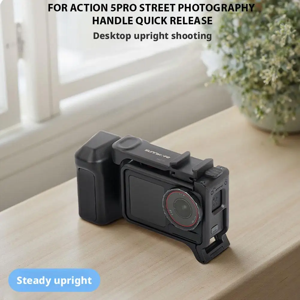

Ручка для уличной фотографии, быстросъемная клетка для DJI OSMO ACTION 5 Pro/4/3, ручка для уличной фотографии, ремешок с защитой от потерь, аксессуар X9D1