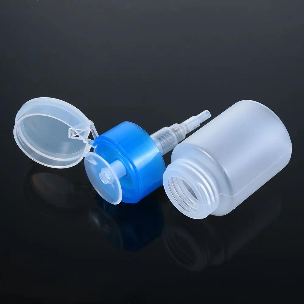 60 مللي مسمار الفن مضخة صغيرة موزع زجاجة فارغة الاكريليك هلام مزيل طلاء الأظافر الأنظف السائل تخزين الحاويات زجاجة ضغط صغيرة #5