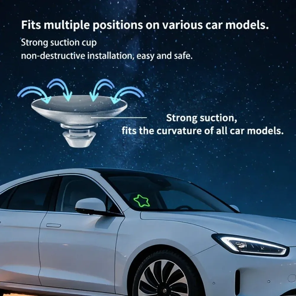 New Plastic Car Atmosphere Light Universal Smart Sensor Auto Interior Light Solar Powered RGB Car Light Night Driving