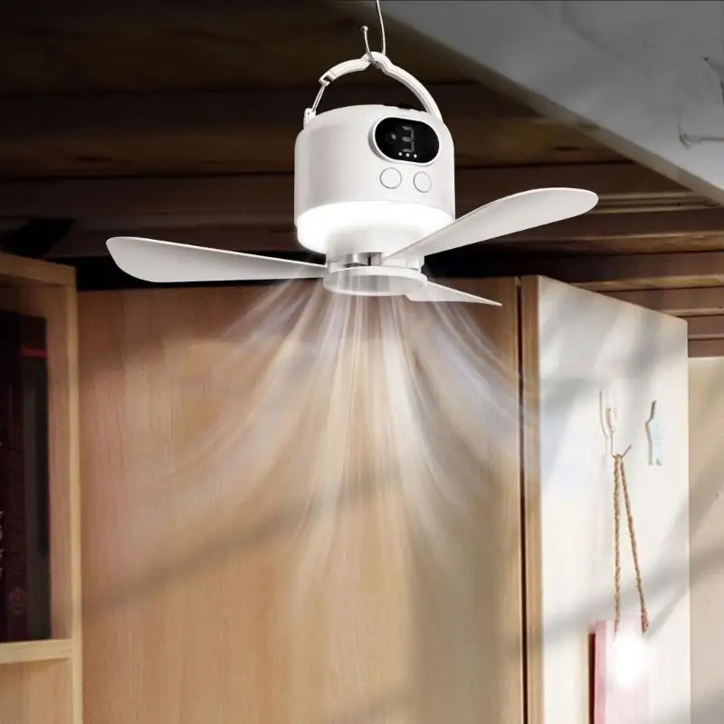 K3NB Portable 10400mAh USB Charging Ceiling Fan with Detachable Bladee and Remote