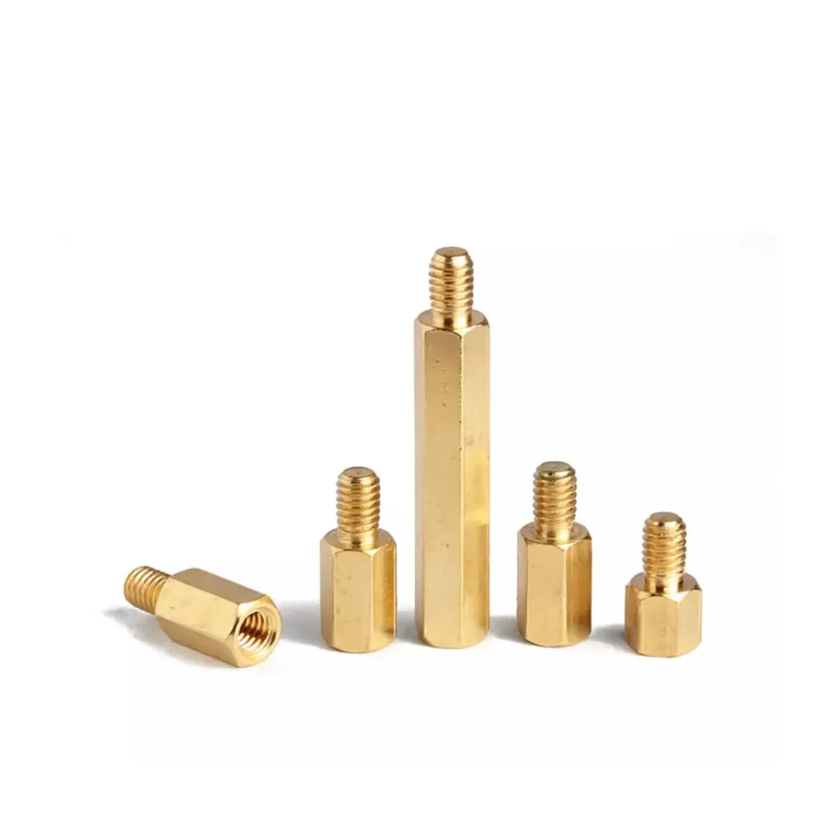 Brass Single Head Thread Hexagonal Pad High Screw Column Hexagonal Copper Support Spacing Column M4M5