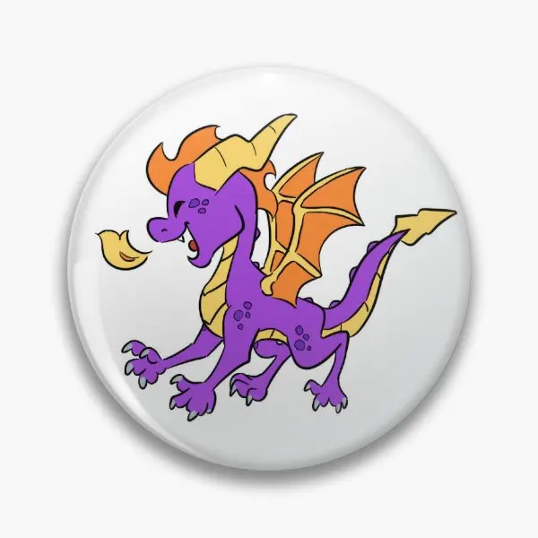 Happy Spyro  Soft Button Pin Women Lover Gift Jewelry Funny Cartoon Cute Fashion Badge Metal Brooch Creative Clothes Decor