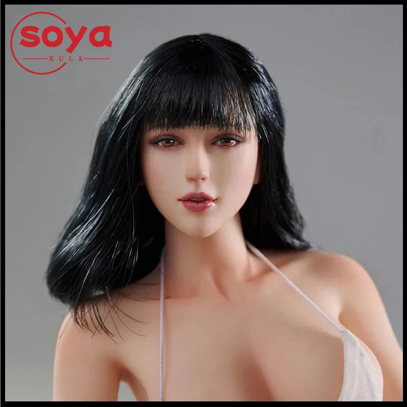 VERYCOOL VCL-1015 1/6 مقياس سويتي فتاة رئيس نحت الشعر الأسود رئيس نحت نموذج صالح 12 '' VERYCOOL معرض عمل الشكل الجسم