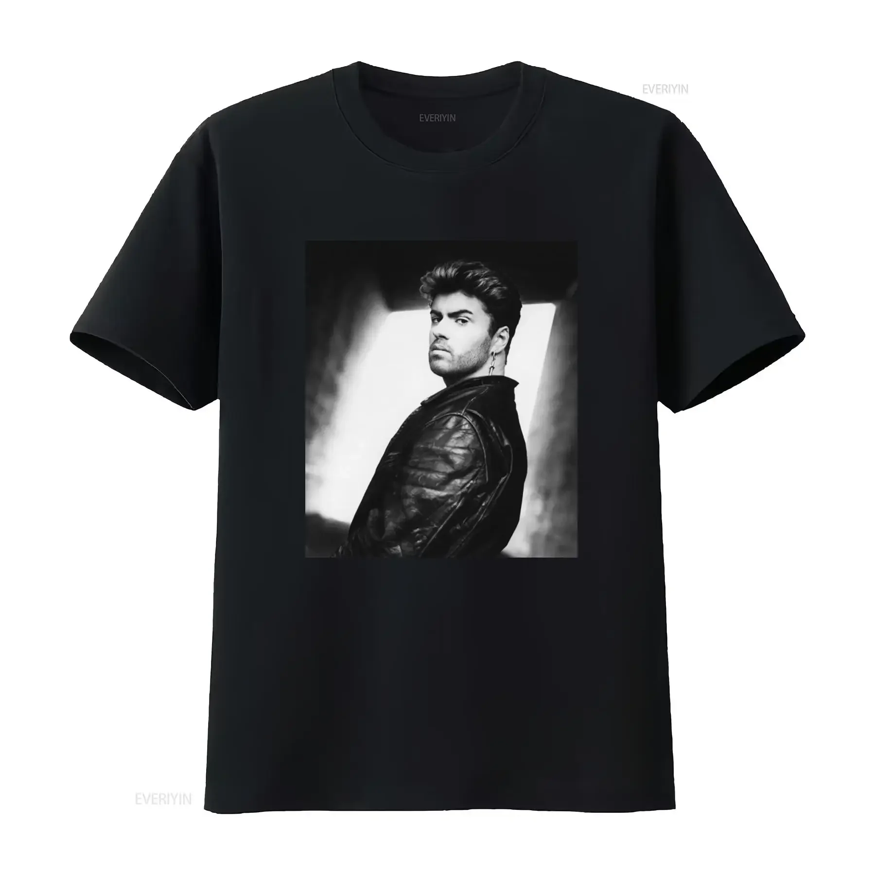 George Michael T Shirt Ideal Birthday Present Cool Fashionable vintage Washed streetwear designer clothes Versatile Soft Casual