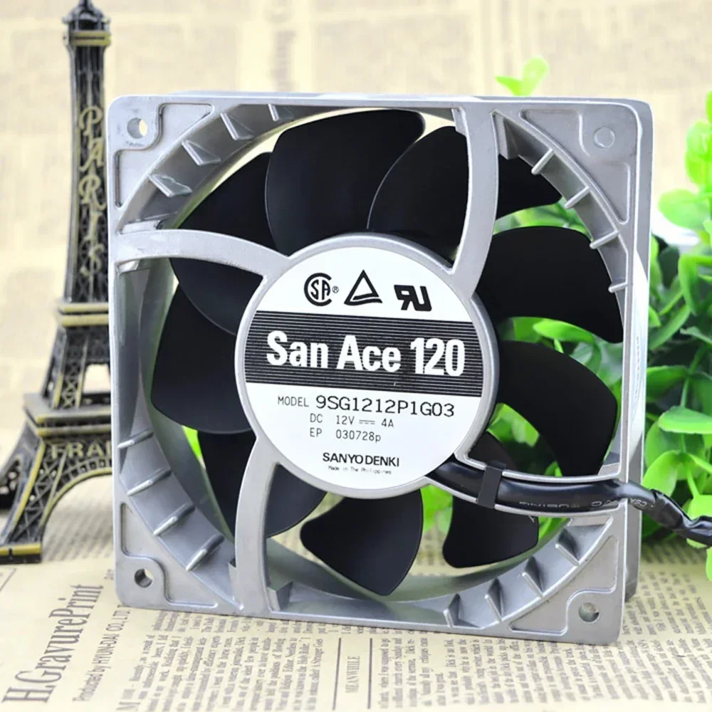 

+New 12cm For 120mm fan violence heat cooling fan 12038 12V 4A 9SG1212P1G03 120*120*38mm SANYO