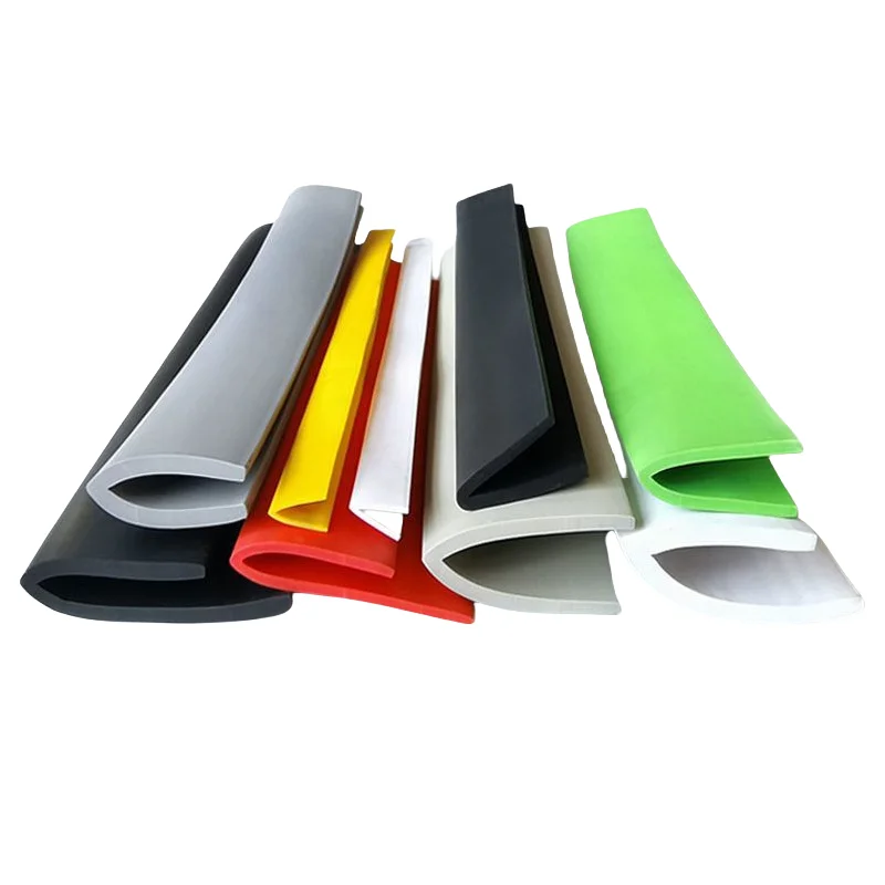 Custom LV-Shape Plastic Rubber Sealing Strips, Corner Protector, Edge Enclosure, Collision Avoidance Gasket, Gasket Green White