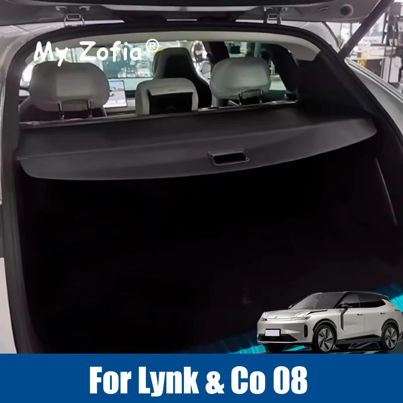 

Для Lynk & Co 08 EMP 2024 2025 автомобильный чехол для багажника, выдвижная стойка для посылок, водонепроницаемый щит, аксессуары для грузового чехла