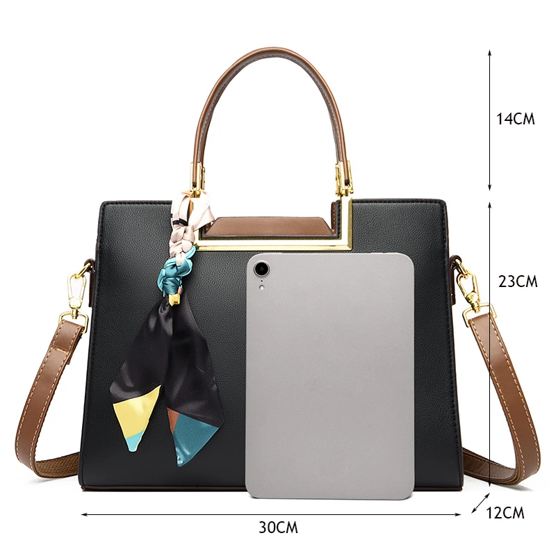 Fashion Ribbons Handbags Women High Quality Leather Shoulder Bags Designer Large Capacity Tote Ladies Crossbody Messenger Bag