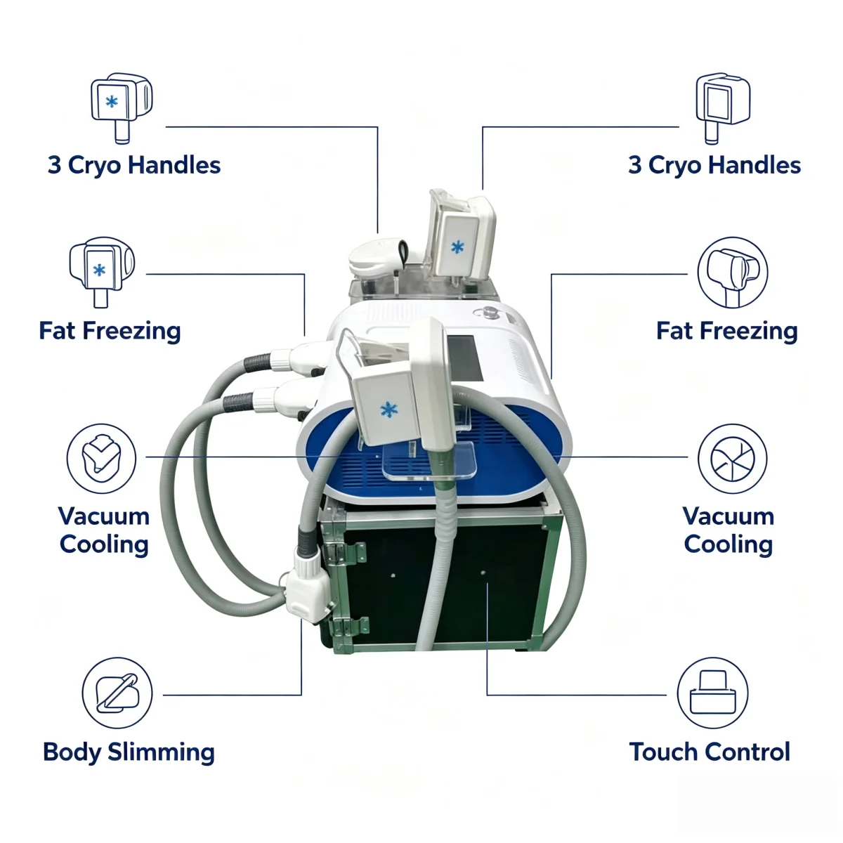 3-Griff-Kryolipolyse-Gerät zur – Cryolipolysis Fat Freezing Machine Bewertung und Preis