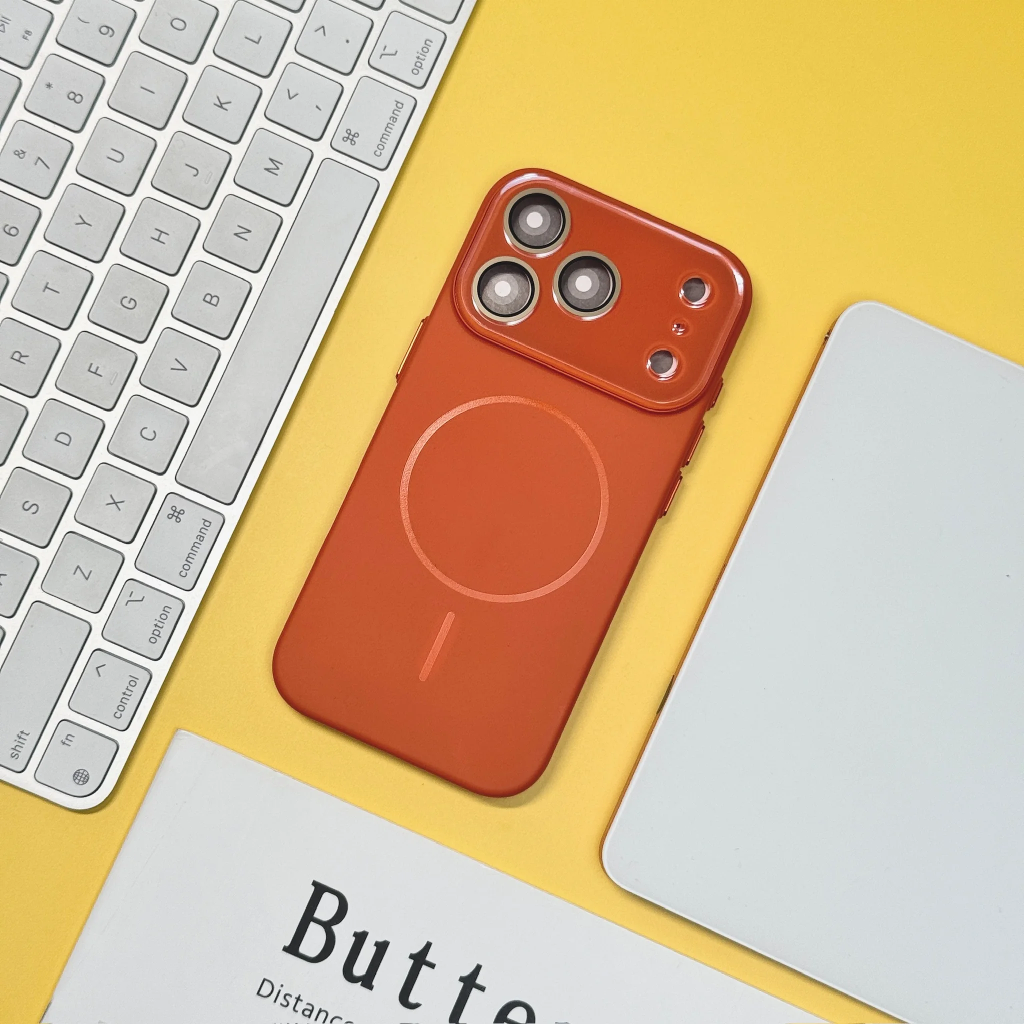 For Iphone 17Promax Soft Magnetic Wireless Charging Compatible Sleek Camera Lens Frame Shockproof Full Body Cover 16 15 14 13