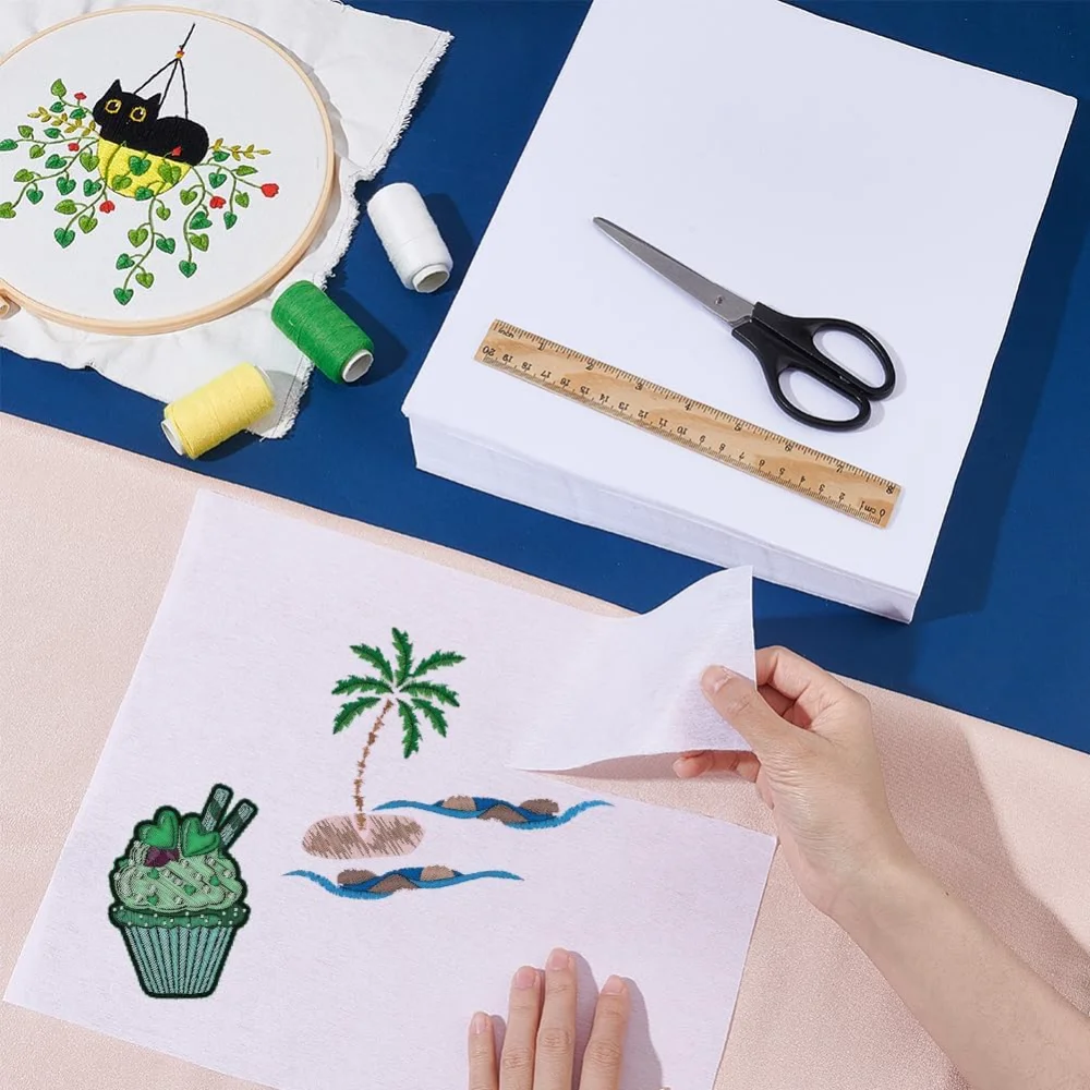 120 Sheets No Show Mesh Embroi - Embroidery Stabilizer Backing ulasan dan harga