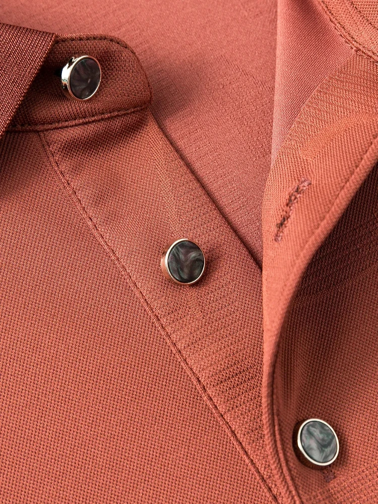 Breathable Lightweight Summer Silk  Shirt Men's Business Casual Short Sleeve T-Shirt Water Soluble Lycra Thin Fashion Urban