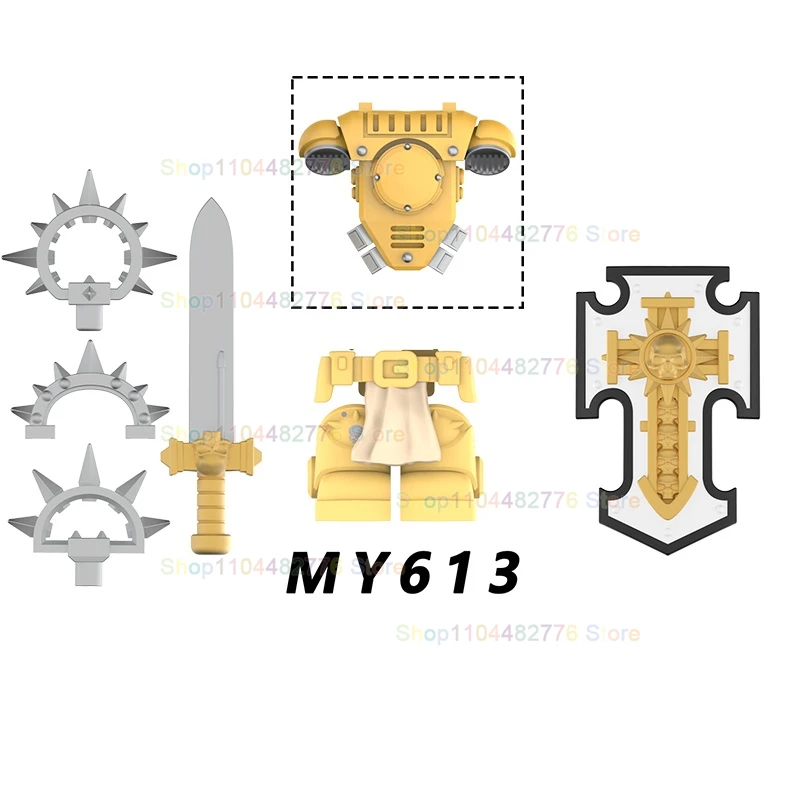 Célèbre jeu soldats accessoire bâtiment nuits dos figurines jouets cadeau de noël pour enfants MY611-615 MY601-610