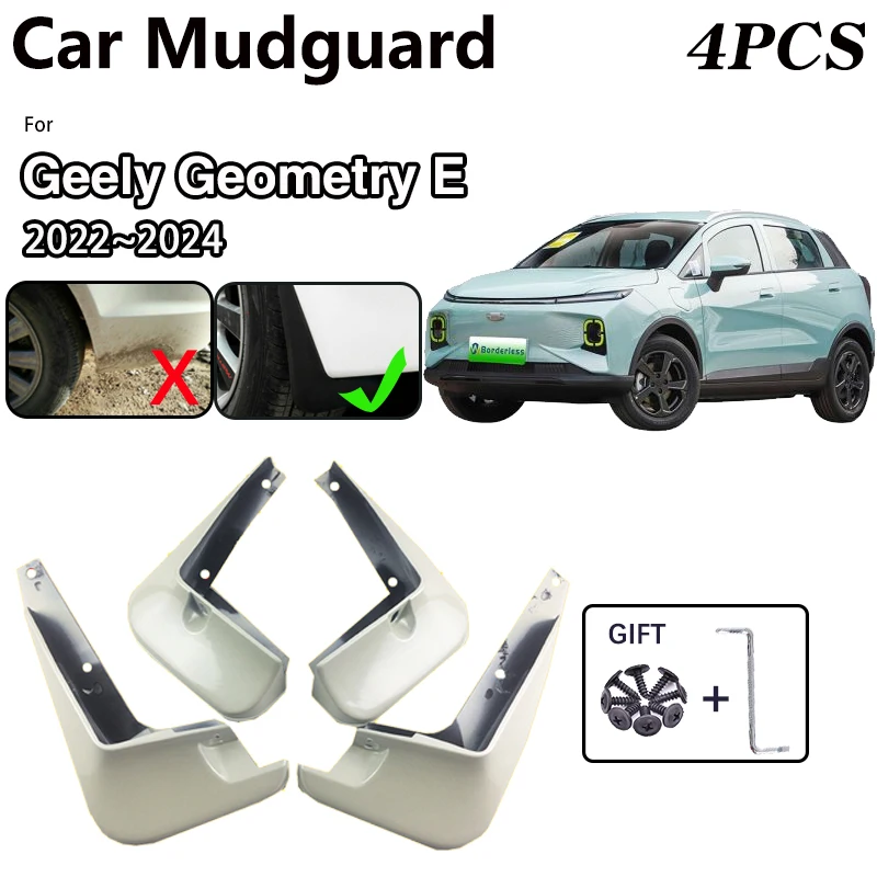 

Car Baking Paint MudFlaps For Geely Geometry E 2022~2024 Mud Flap Guards Splash Front Wheel Fender Protect Mudguards Accessories