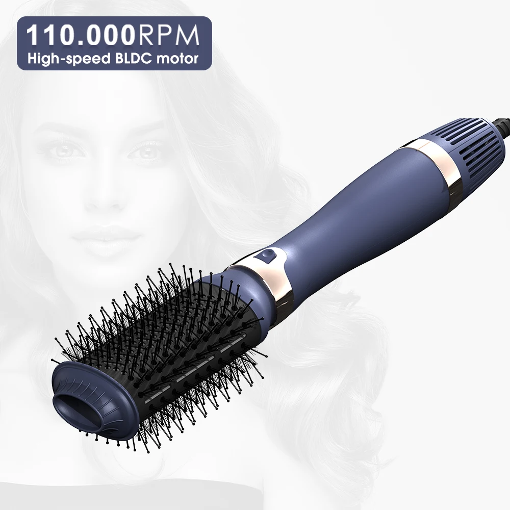 7 في 1 مجفف شعر كهربائي قابل للفصل فرشاة الهواء الساخن لفرد الشعر وتجفيف الشعر مع مكثف وفرشاة مجفف