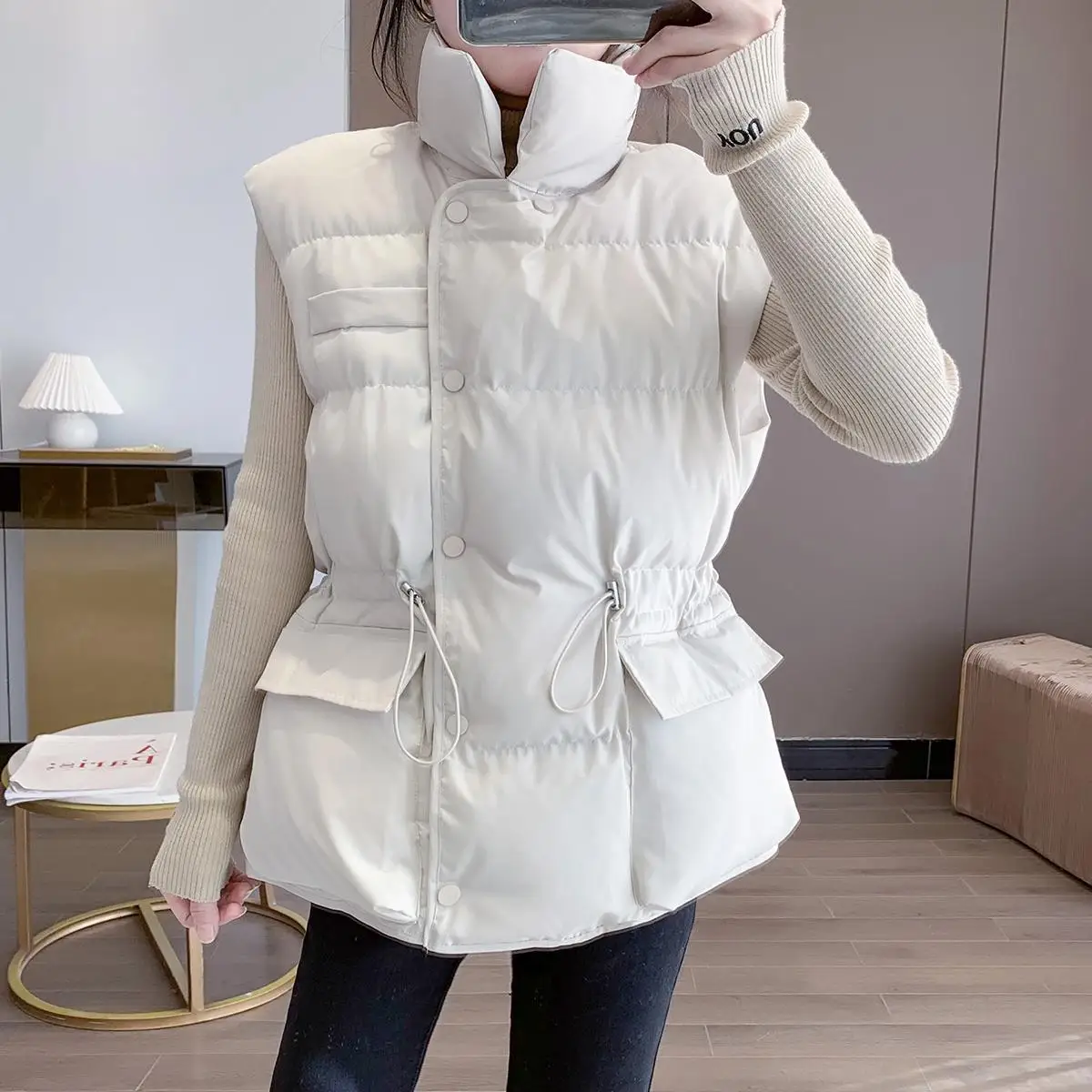 

2025 Spring and Autumn New Women's Vest Loose Commuter Strap Vest