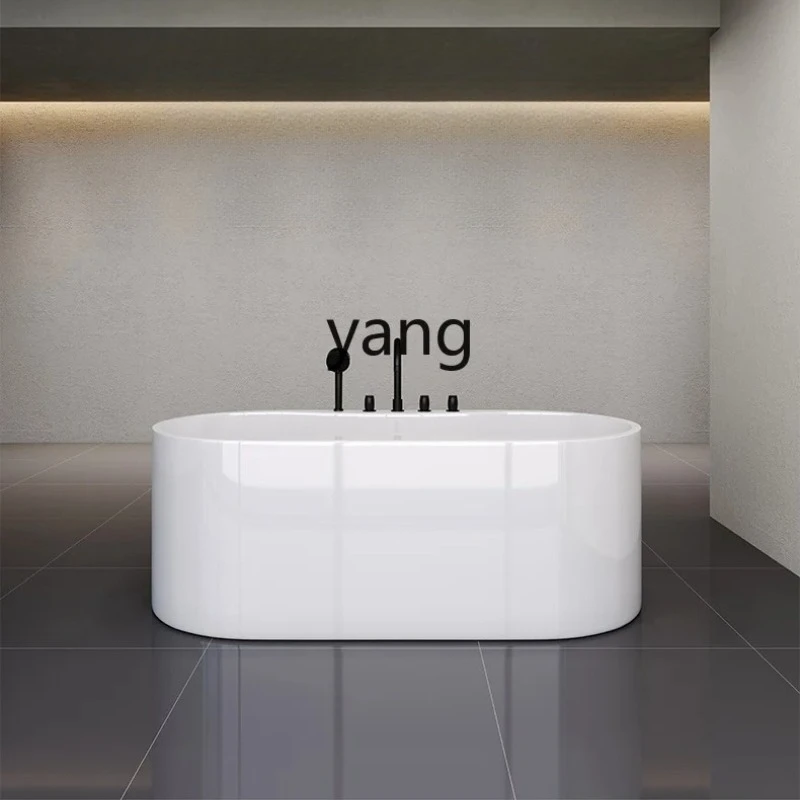 Yjq ，Integrated Independent Bathtub Household Acrylic Bathtub Thickened Adult Bath Deep Bathtub