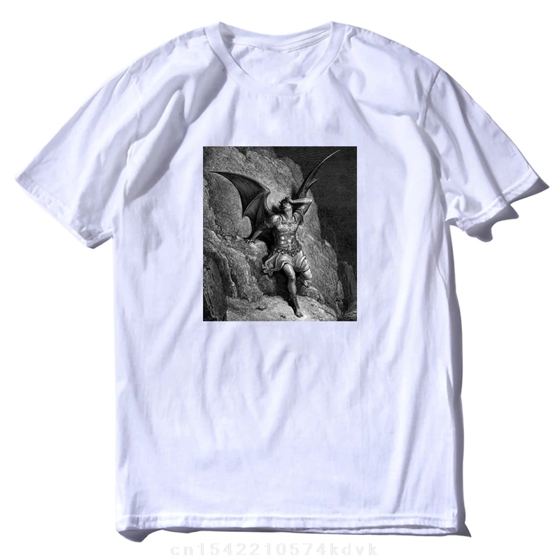 GUSTAVE DORE T-shirt Gustave Dore Illustration John Milton Paradise Lost Engraving Lucifer Fallen Angel Satan