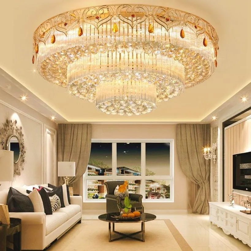 JYLIGHTING European Vintage Spherical Shape Design Luxury Crystal Bead Globe Pendant Light Ceiling Chandelier for Hotel Lobby