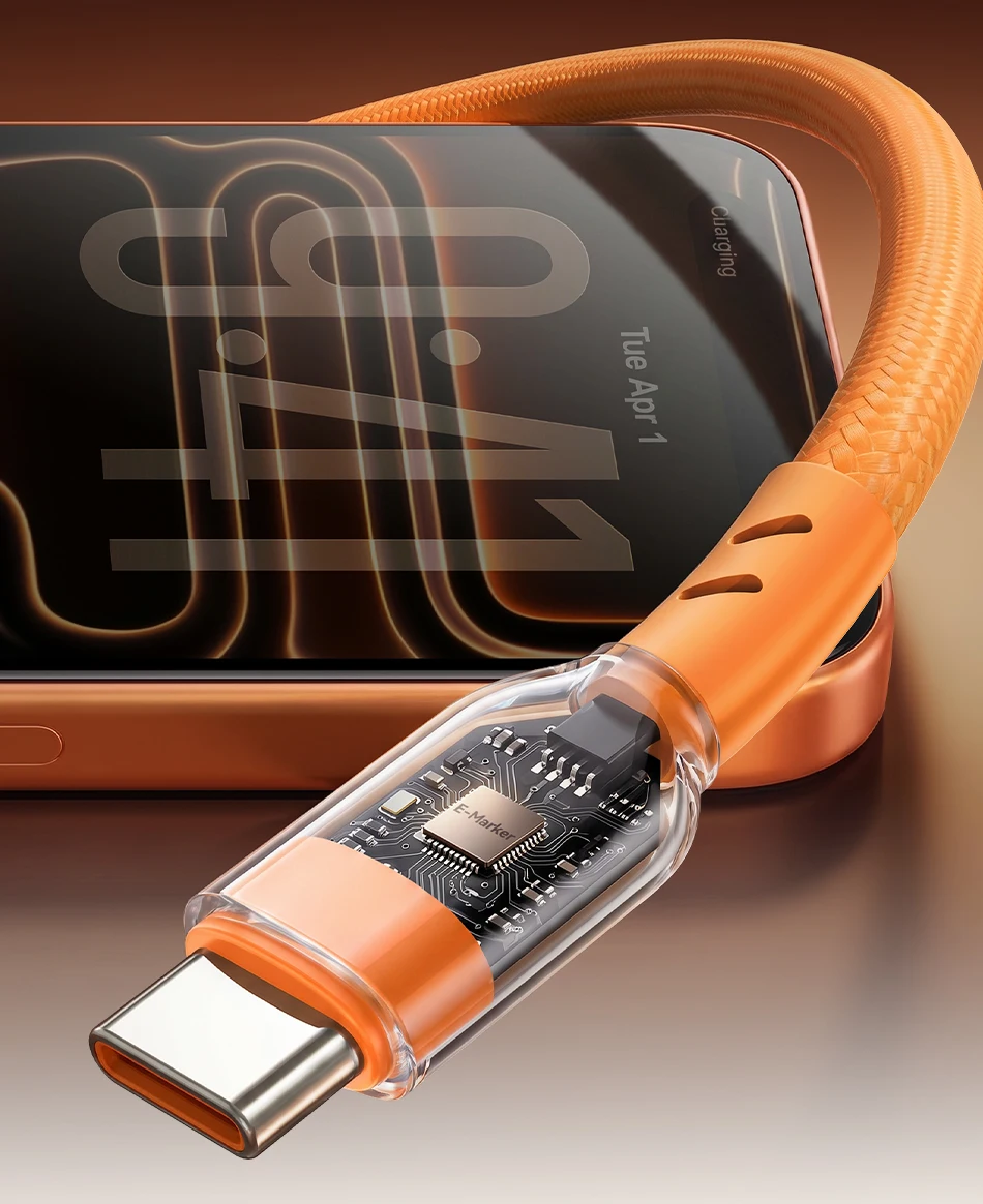 Rocoren 240W USB-Kabel PD USB-C zu Typ-C Kabel für Huawei Xiaomi Samsung USB-C Schnellladekabel Ladekabel Typ-C Kabel – Detail 19