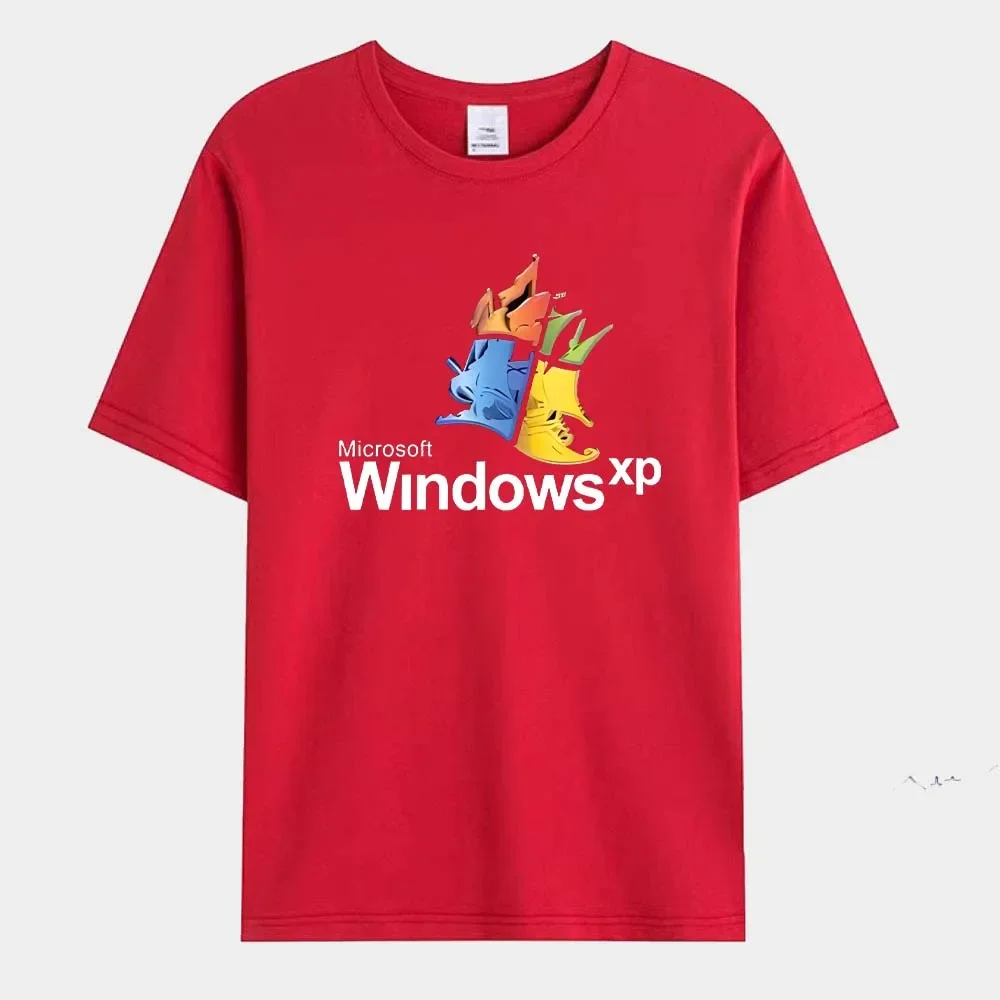 Windows 95 Graphic Men‘s T-Shirt  Women's Tee Windows XP Classic Computer System Print pattern  Tee Cotton Tees Funny Shirt