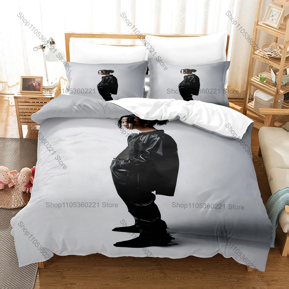 Cool Minimal Moody Silhouette Graphic keshi Hell/Heaven Tour GABRIEL Requiem Album Cover Bedding Set Duvet Cover With 2 Pillowca