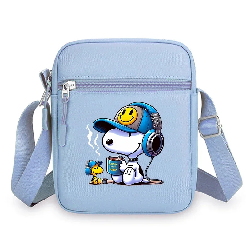 Kawaii Snoopy Women Men Shoulder Bag Fashion Mini Oxford Mobile Phone Bag Crossbody Bag Kawaii Ladies Waist Pack Wallet Gift view 5