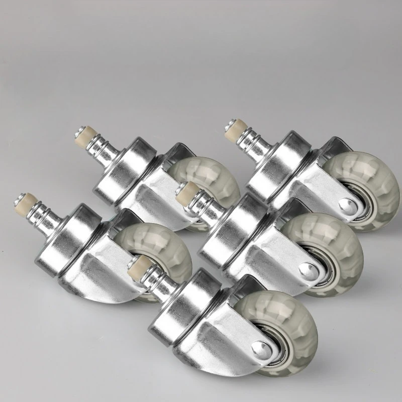 Silent Floor‑Safe Swivel Caster Wheels Insert‑Type Replacement Rollers Gaming Chair Foots Furniture Moving Casters Accessories