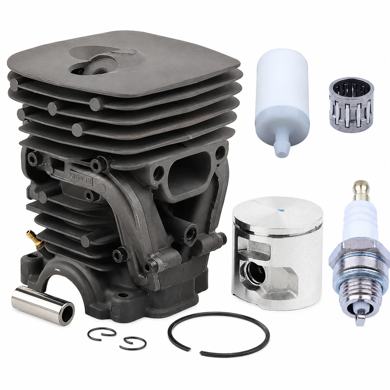 47mm Cylinder Piston Kit For Husqvarna 455 455 Rancher 455E 460 Jonsered CS2255 Chainsaw Replaces 537320402 537320501 Saw Parts